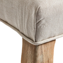 Natural Emile Large Button Tufted Ottoman